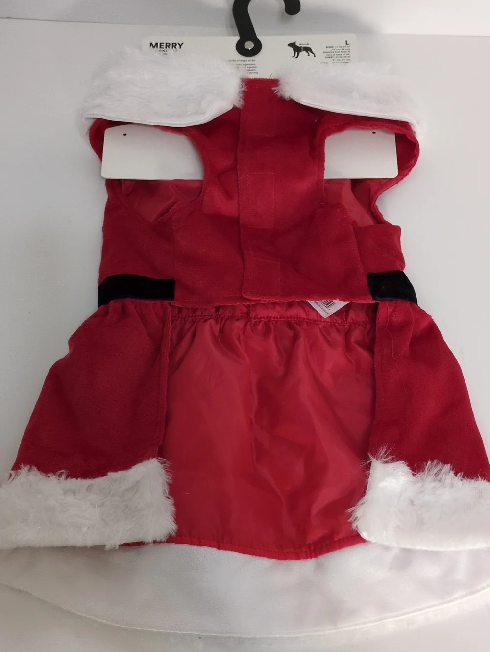 NWT Merry Makings Petco Mrs Claus Pet Costume Dress Large L Holiday Christmas